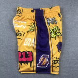 NBA  Lakers Yellow  Top Quality Pants 1:1 Quality 24/25
