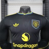 Manchester United Third   Long Sleeve Player  1:1 Quality Soccer Jersey 25/26