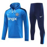 Chelsea  Hooded Long Sleeved Blue 1:1 Training suit 24/25