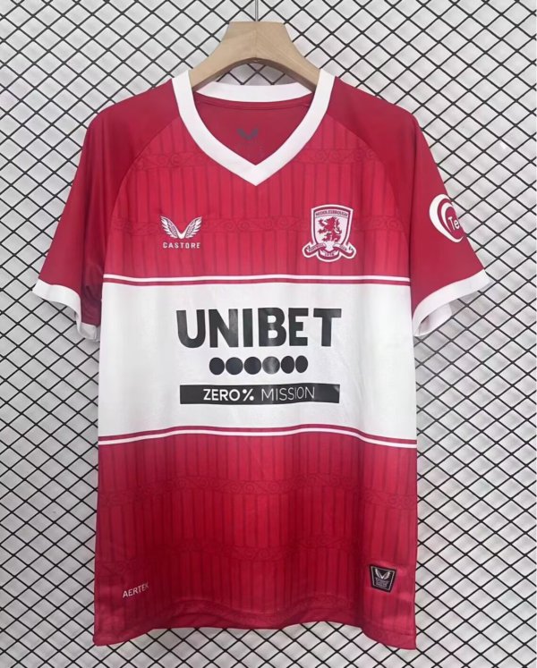 Middlesbrough Home Red Fans 1:1 Quality  Soccer Jersey 25/26