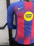 Barcelona  Home Long Sleeved  PLayer  1:1 Quality Soccer Jersey 25/26