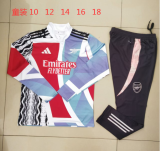 24/25  Arsenal Red and Blue Print Kids 1:1 Quality Training Jersey