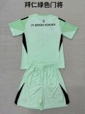 Bayern Munich Green Goalkeeper Kids 1:1 Soccer Jersey 25/26
