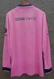 Boca Away Long Sleeve Pink Fans 1:1 Quality Retro Soccer Jersey 2013/2014