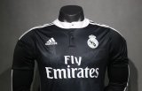 Real Madrid  Away  Black Long Sleeve Player Retro 1:1 Quality Soccer Jersey 2014/2015