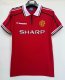 Manchester United Home Red Fans Retro 1:1 Quality Soccer Jersey 1998/1999