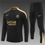 24/25 PSG Training  Suit  Black Gold 1:1 Quality Training Jersey