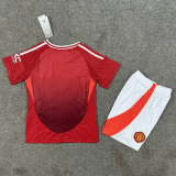24/25 Manchester United Home Kids Soccer Jersey