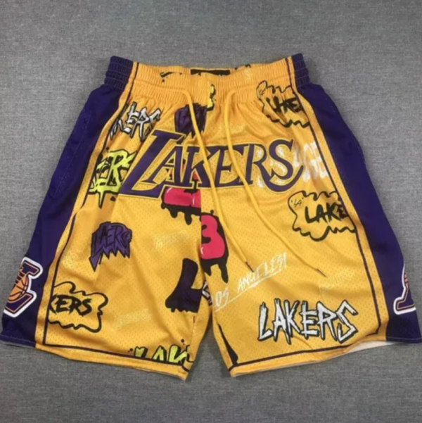 NBA Lakers Yellow Top Quality Pants 1:1 Quality 24/25