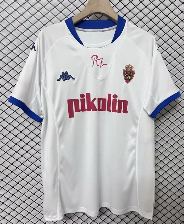 2001/2002  Real Zaragoza Home Fans Retro 1:1 Quality Soccer Jersey