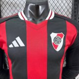 River Plate Away  Long Sleeve Player 1:1 Quality Soccer Jersey 25/26