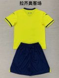 Lazio  Away Goalkeeper Yellow Kids 1:1 Quality Soccer Jersey 24/25