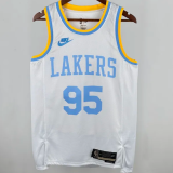 Lakers TOSCANO #95 White Retro 1:1 Quality NBA Jersey 2025 热压