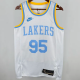 Lakers TOSCANO #95 White Retro 1:1 Quality NBA Jersey 2025 热压