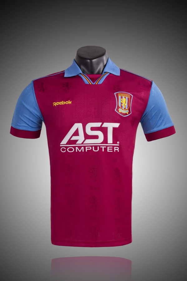 Aston Villa Home Fans Retro 1:1 Quality Soccer Jersey 1995/1997