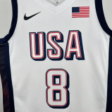 Team USA LEONARD #8 White 1:1 Quality  NBA Jerseys 2025