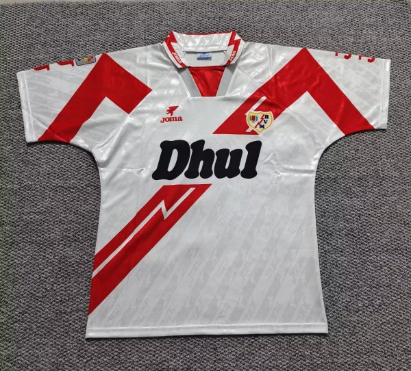 Rayo Vallecano Home Fans Retro 1:1 Quality Soccer Jersey 1994/1995