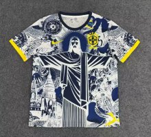 Brazil Goddess on Blue Fans 1:1 Quality Soccer Jersey 25/26