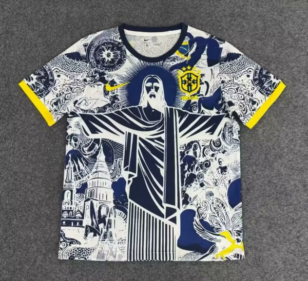 Brazil Goddess on Blue Fans 1:1 Quality Soccer Jersey 25/26