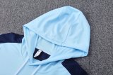 France Hooded Long Sleeved Blue 1:1 Training suit 24/25