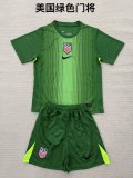 USA  Green Goalkeeper 1:1  Kids Soccer Jersey 25/26