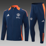 24/25  Manchester United Blue Training Tracksuit 1:1 Quality Soccer Jersey