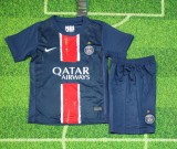 PSG  Paris  Home  Fans Kids 1:1  Quality Soccer Jersey（冠军版带星）24/25