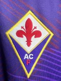 Fiorentina Home Blue Long Sleeve Fans Retro 1:1 Quality Soccer Jersey 1992/1993