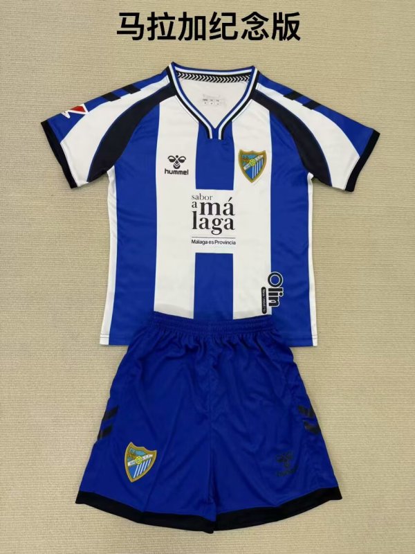 Malaga anniversary edition Kids Kits 1:1 Quality Soccer Jersey 25/26