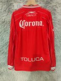 Toluca Home Long sleeve Fans  Retro 1:1 Quality Soccer Jersey 1999/2000