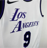 Lakers JAMES JR. #9 White City Edition 1:1 Quality NBA Jersey热压 2025