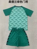 Sunderland Goalkeeper Green Kids Kits 1:1 Soccer Jersey 24/25