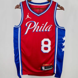 76ers GEORGEG #8 Red  1:1 Quality NBA Jersey 2025热压