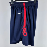 76ers Sapphire Blue City Edition  1:1 Quality Retro NBA Cotton Pants 24/25