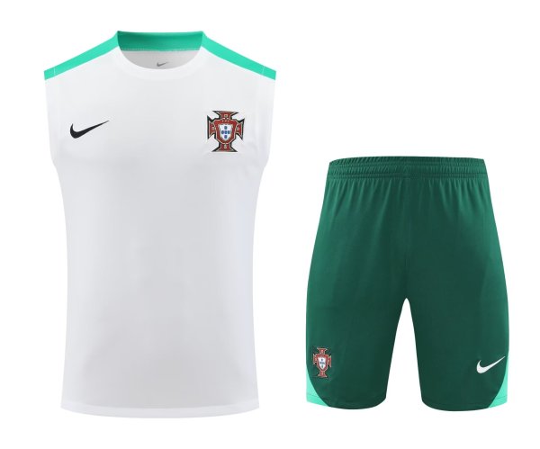 24/25  Portugal  White And Green1:1 Quality Training Vest（A-Set）