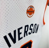 Nuggets IVERSON #3 White  Retro  热压 1:1 Quality NBA Jersey 2006/2007