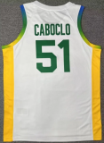 Brazil Team CABOCLO #51 White 1:1 Quality  NBA Jerseys 2024