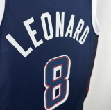 Team USA LEONARD #8 Sapphire Blue 1:1 Quality  NBA Jerseys 2025