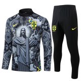 Brazil Training Black 1:1 Quality Training Jersey 24/25