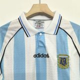 Argentina Home Long Sleeve Retro 1:1 Quality Soccer Jersey 1996