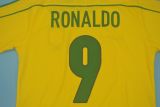 1998 Brazil Home Long Sleeve Fans Retro 1:1 Quality Soccer Jersey