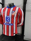 Atletico Madrid Home Long Sleeve Player 1:1 Quality Soccer Jersey 24/25