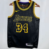 Lakers ONEAL #34  Black   1:1 Quality NBA Jersey 24/25
