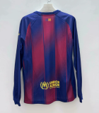 Barcelona Home Long Sleeved Fans 1:1 Quality Soccer Jersey 25/26