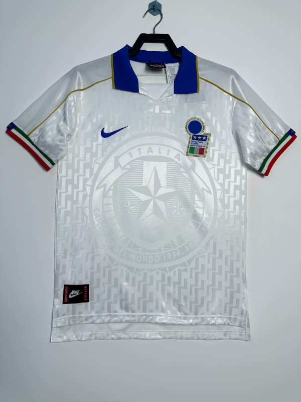 Italy Away White Fans Retro 1:1 Quality Soccer Jersey 1995