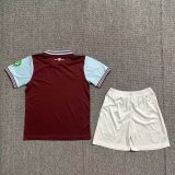 West Ham United Home Kids Kits 1:1 Quality Soccer Jersey 24/25