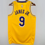 Lakers JAMES JR. #9 Yellow  1:1 Quality NBA Jersey热压 2025