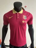 Barcelona Training Clothes Red PLayer 1:1 Quality Soccer Jersey 25/26