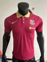 Barcelona Training Clothes Red PLayer 1:1 Quality Soccer Jersey 25/26