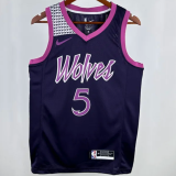 Timberwolves EDWARDS #5 Black 1:1 Quality NBA Jersey 24/25